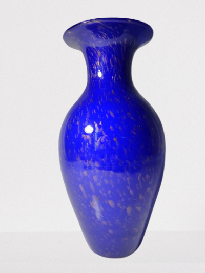 Vase en verre soufflé XXème design