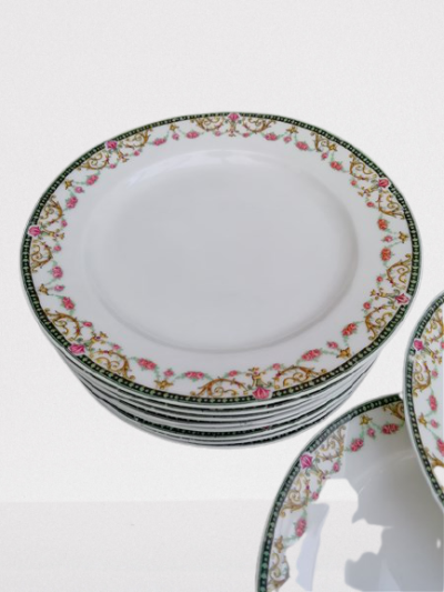 Assiettes en porcelaine de Limoges