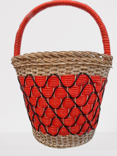 Panier scoubidou vintage