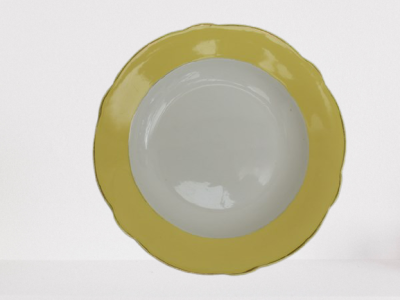 Saladier vintage Lunéville jonquille 1950-1960